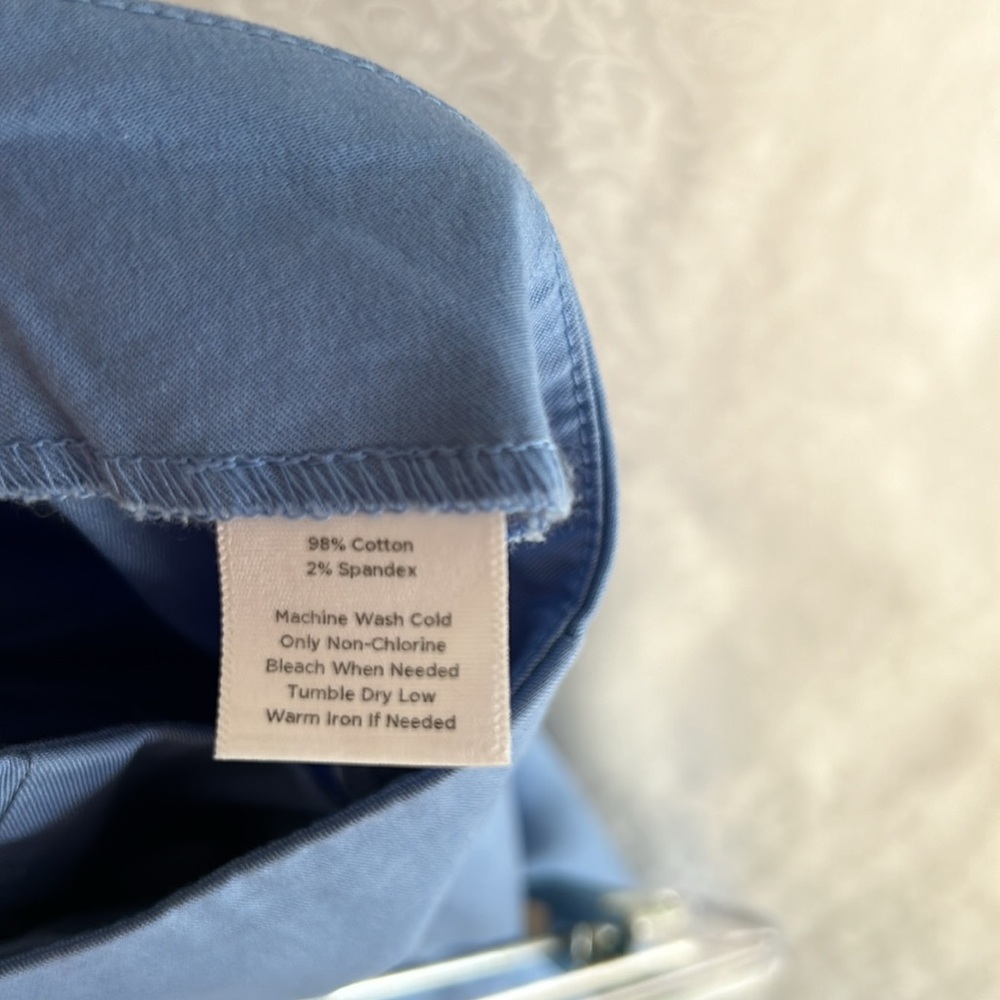 Talbots woman ankle length Cornwall blue chino pants new with tag - Picture 5 of 6